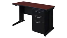 Stand-Alone Single Pedestal Desks Regency Furniture 48in x 24in Teachers Desk with Single Pedestal