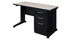 Stand-Alone Single Pedestal Desks Regency Furniture 48in x 24in Teachers Desk with Single Pedestal