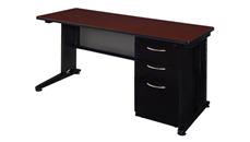 Steel & Metal Desks Regency Furniture 72in x 24in Teachers Desk with Single Pedestal