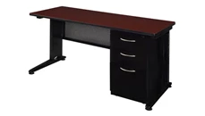 Steel & Metal Desks Regency Furniture 72in x 24in Teachers Desk with Single Pedestal