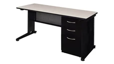 Steel & Metal Desks Regency Furniture 72in x 24in Teachers Desk with Single Pedestal