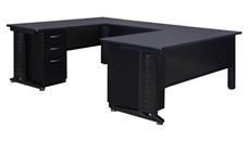 Steel & Metal Desks Regency Furniture 66in x 78in U-Shaped Desk with Double Pedestals