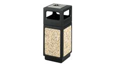 Trash Cans & Waste Receptacles Safco Office Furniture 15 Gallon Ash Urn/Side Open Waste Receptacle