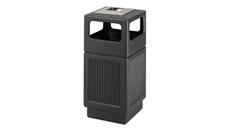 Trash Cans & Waste Receptacles Safco Office Furniture 38 Gallon Ash Urn/Side Open Waste Receptacle