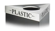 Trash Cans & Waste Receptacles Safco Office Furniture Plastic Recycling Receptacle Lid