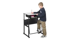School Desk Safco Office Furniture Height Adjustable Student Desk with Book Box