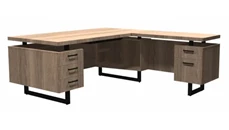 L Shaped Double Pedestal Desks Safco Office Furniture 72" x 78" L-Shaped Desk, BBB/BF Pedestals