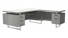 L Shaped Double Pedestal Desks Safco Office Furniture 72in x 78in L-Shaped Desk, BBB/BF Pedestals