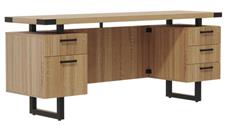 Stand-Alone Double Pedestal Desks Safco Office Furniture 72in W x 20in D Credenza, BBB/BF Pedestals