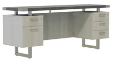 Stand-Alone Double Pedestal Desks Safco Office Furniture 72in W x 20in D Credenza, BBB/BF Pedestals
