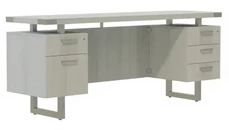Stand-Alone Double Pedestal Desks Safco Office Furniture 72in W x 20in D Credenza, BBB/BF Pedestals