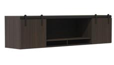 Desk Hutches Safco Office Furniture 72” Wall-Mounted Hutch with Sliding Wood Doors