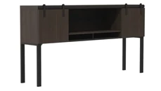 Desk Hutches Safco Office Furniture 72” Hutch with Sliding Wood Doors