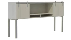 Desk Hutches Safco Office Furniture 72” Hutch with Sliding Wood Doors