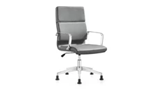 Conference Room Chairs Woodstock Leather Swivel Side Chair with Glides