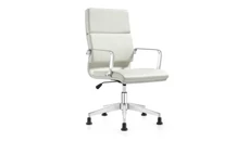 Conference Room Chairs Woodstock Leather Swivel Side Chair with Glides