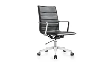 Conference Room Chairs Woodstock Mid Back Leather Swivel Chair