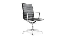 Ergonomic Task Chairs Woodstock Leather Side Swivel Chair with Glides