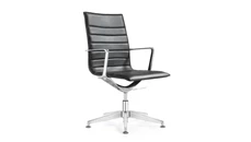Ergonomic Task Chairs Woodstock Leather Side Swivel Chair with Glides