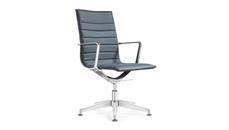 Ergonomic Task Chairs Woodstock Leather Side Swivel Chair with Glides