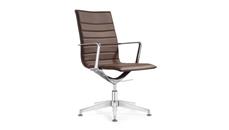 Ergonomic Task Chairs Woodstock Leather Side Swivel Chair with Glides