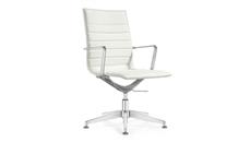 Ergonomic Task Chairs Woodstock Leather Side Swivel Chair with Glides