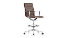 Drafting Stools Woodstock Leather Swivel Stool