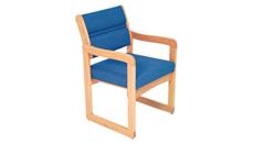 Lobby & Guest Chairs - Wood Wooden Mallet Sled Base Chair with Arms