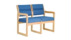 Loveseats Wooden Mallet Double Sled Base Sofa