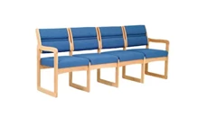 Sofas Wooden Mallet Quadruple Sled Base Sofa Designer Fabric