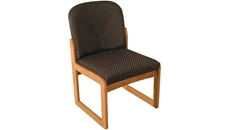 Lobby & Guest Chairs - Wood Wooden Mallet Single Sled Base Armless Chair
