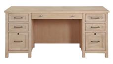 Wood Veneer Desks Wilshire Furniture 66in x 27in Double Pedestal Desk