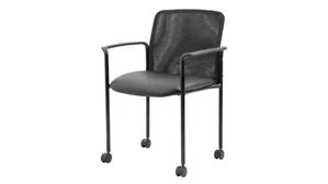 Lobby & Guest Chairs - Metal WFB Designs Mesh Guest Chair with Casters