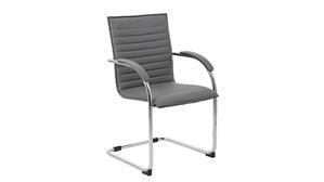 Lobby & Guest Chairs - Metal WFB Designs Sled Base Guest Chair with Chrome Frame (Set of 2)