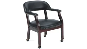 Lobby & Guest Chairs - Wood WFB Designs Guest Chair with Casters