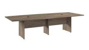 Conference Tables Bush Furnishings 10ft W x 48in D Boat Shaped Conference Table with Wood Base