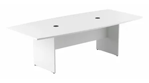 Conference Tables Bush Furnishings 8ft W x 42in D Boat Shaped Conference Table with Wood Base