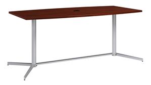 Conference Tables Bush Furniture 6ft W x 36" D Boat Shaped Conference Table with Metal Base