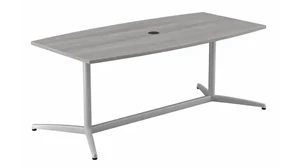 Conference Tables Bush 6ft W x 36" D Boat Shaped Conference Table with Metal Base