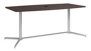 Conference Tables Bush Furniture 6ft W x 36" D Boat Shaped Conference Table with Metal Base