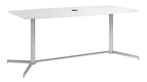 Conference Tables Bush 6ft W x 36" D Boat Shaped Conference Table with Metal Base