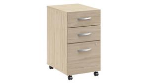 Mobile File Cabinets Bush Furnishings 3 Drawer Mobile File Cabinet - Assembled