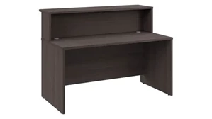 Reception Stand-Alone Desk Bush 60in W x 30in D Reception Desk with Shelf