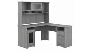 L Shaped Desks with Hutch Bush Furnishings 60in W L-Shaped Computer Desk with Hutch