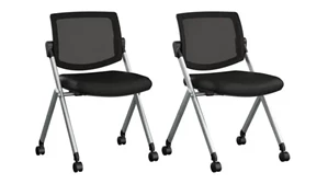 Nesting Chairs Bush Furnishings Mesh Back Nesting Chairs - Set of 2
