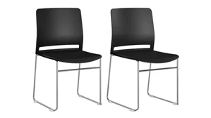 Stackable Meeting Chairs Bush Furnishings Nesting Chairs - Set of 2