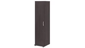 Tall Storage Cabinets Bush Furnishings Narrow Clothing Storage Cabinet with Door and Shelves
