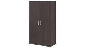 Tall Storage Cabinets Bush Furnishings Tall Clothing Storage Cabinet with Doors and Shelves