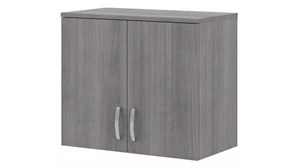 Low Storage Cabinets Bush Furnishings Closet Wall Cabinet with Doors and Shelves