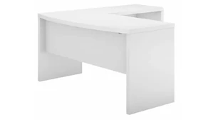 L Shaped Desk Shells Bush Furnishings L-Shaped Bow Front Desk